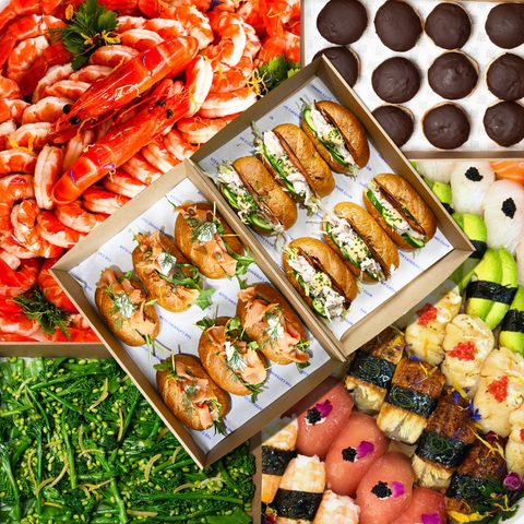 catering-sea-food-sandwiches-donuts