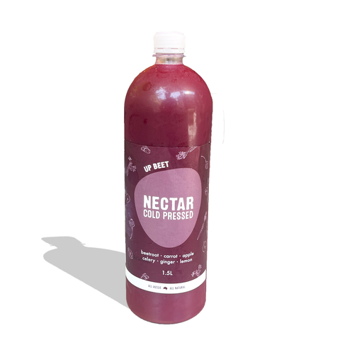 Cold-pressed 100% beetroot juice (1500mL), perfect for nutrient-rich beverages in Sydney.