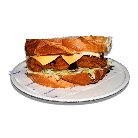 Smokey BBQ crumbed chicken sandwich with free-range chicken, BBQ sauce, shredded lettuce, and American cheese, perfect for BBQ lovers in Sydney.