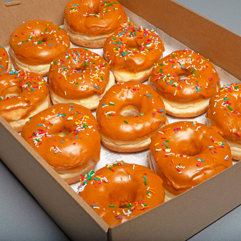 Caramel Glazed Ring Doughnuts Platter