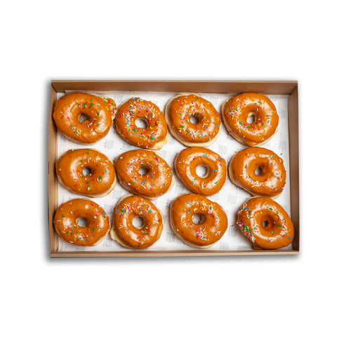 Caramel Glazed Ring Doughnuts Platter
