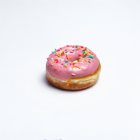 Pink Glazed Ring Doughnut - Individual